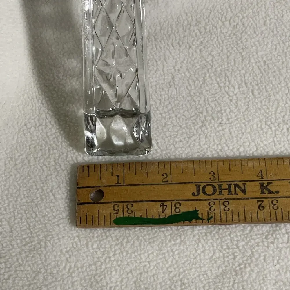 Vintage Anchor Hocking WEXFORD GLASS Fork and Spoon Salad Serving Set 9.75